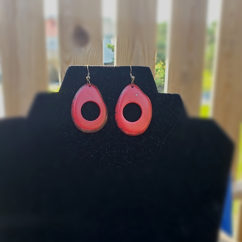 Handmade Tagua earrings